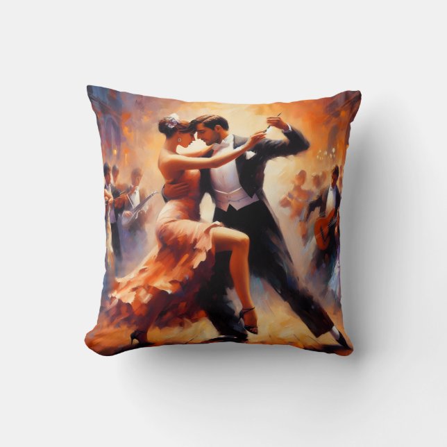 Cojín Decorativo Parejas bailando con romanticismo caprichoso (Anverso)