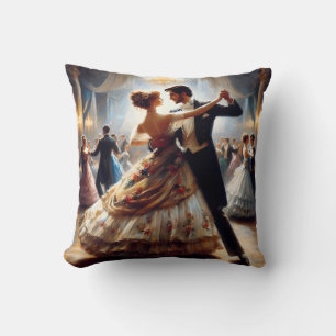 Cojín Decorativo Parejas bailando con romanticismo caprichoso