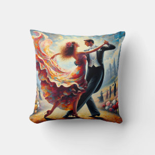 Cojín Decorativo Parejas bailando con romanticismo caprichoso