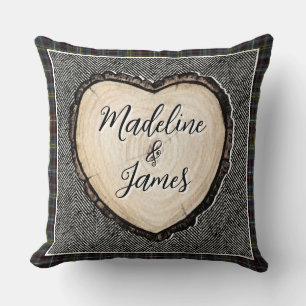 Cojín Decorativo Parejas de Woodland Nombre Personalizado Pillow