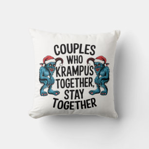 Cojín Decorativo Parejas Que Krampus Juntas Permanecen Juntas NAVID