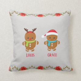 Cojín Decorativo Pares de la galleta del pan de jengibre con