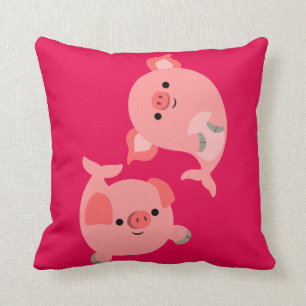 Cojín Decorativo Pares lindos de dibujo animado Merpigs