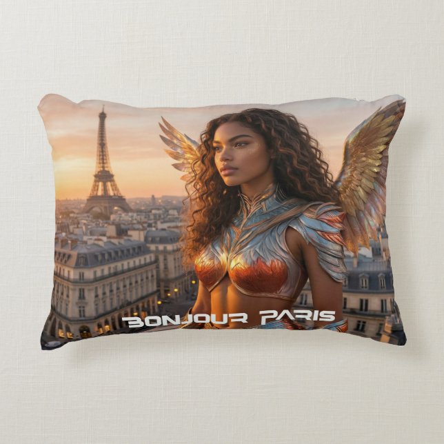 COJÍN DECORATIVO PARIS - BUEN DÍA (Anverso)