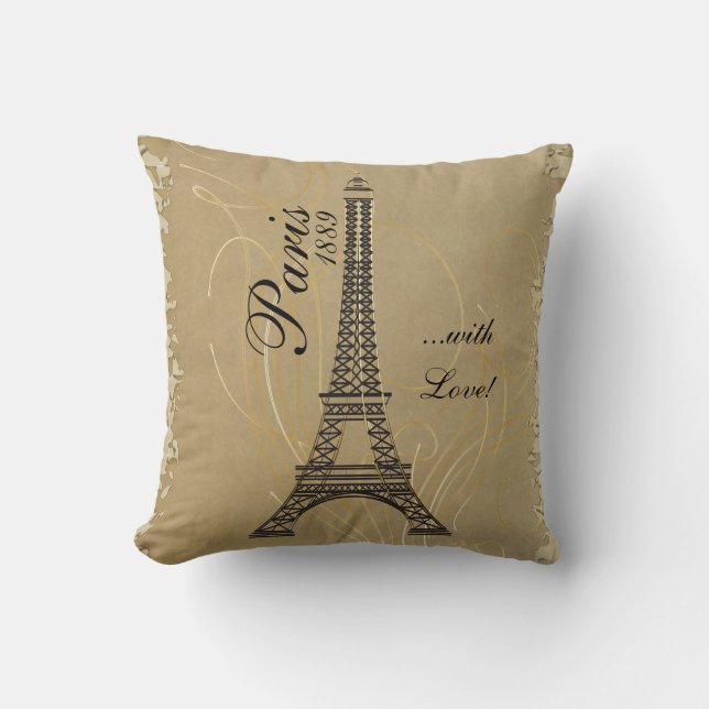 Cojín Decorativo París con amor (Anverso)