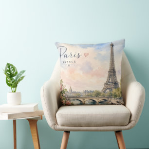 Cojín Decorativo París Francia Torre Eiffel río Sena 