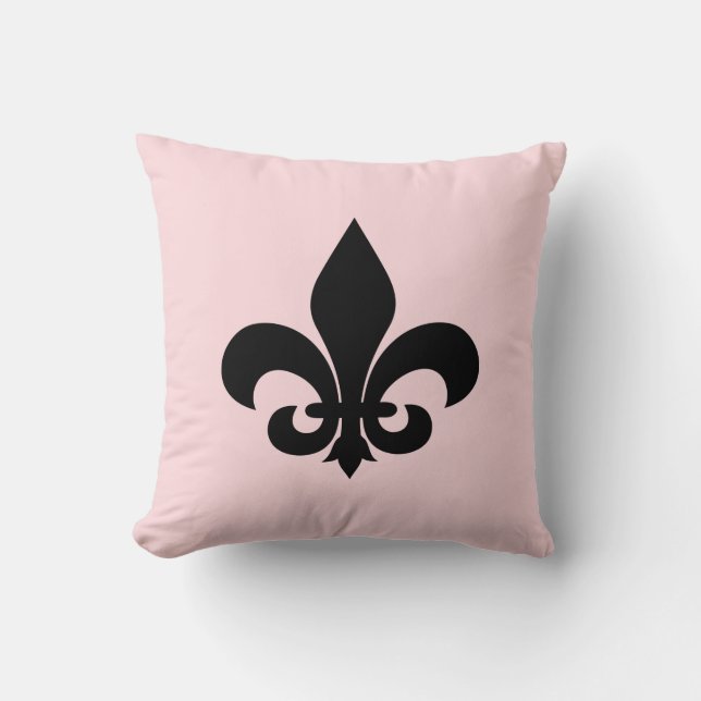 Cojín Decorativo Paris Pink Fleur de Lis (Anverso)