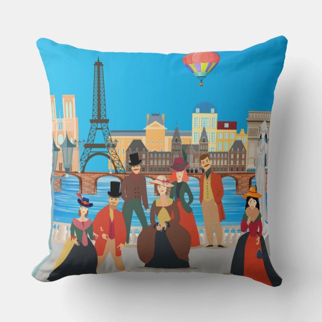 Cojín Decorativo París victoriano (Anverso)