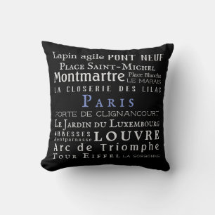 Cojín Decorativo París y sus puntos de referencia