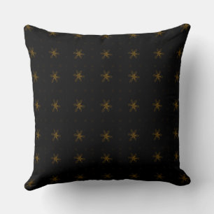 Cojín Decorativo Paro formal de la Plaza Floral Conundente negro ma