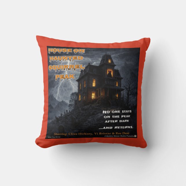 Cojín Decorativo Parodia de Haunted Squirrel Peak (Anverso)