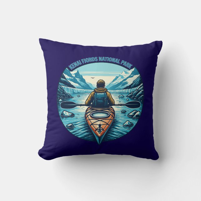 Cojín Decorativo Parque nacional de los fiordos de Kenai (Anverso)