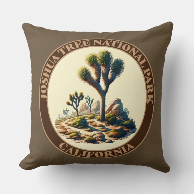 Cojín Decorativo Parque Nacional del Árbol Joshua, California (Anverso)