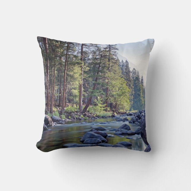 Cojín Decorativo Parque nacional del río el | Yosemite de Merced en (Anverso)