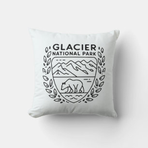 Cojín Decorativo Parque nacional Glacier Emblem