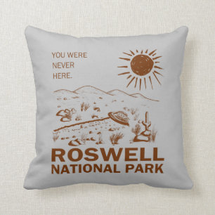 Cojín Decorativo Parque Nacional Roswell Ovni Platillo Volador Alie
