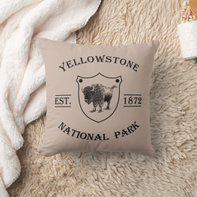 Cojín Decorativo Parque Nacional Yellowstone Vintage (Manta)