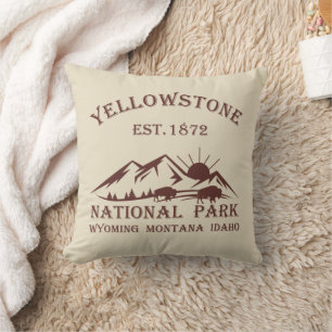 Cojín Decorativo Parque Nacional Yellowstone Vintage