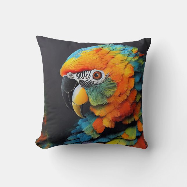Cojín Decorativo Parrot Bird Animal Discovery Adventure Nature (Anverso)