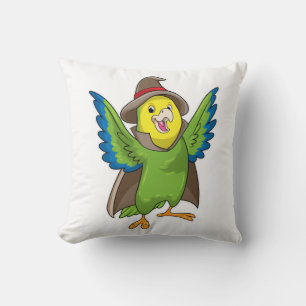 Cojín Decorativo Parrot como asistente con Gorra