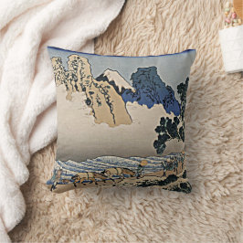 Cojín Decorativo Parte trasera del monte Fuji desde el río Minobu H