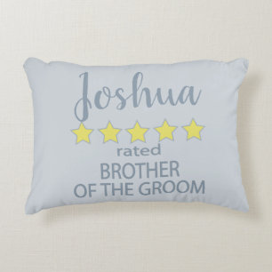 Cojín Decorativo Partido de la novia y la boda 5 Estrella Hermano d