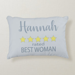 Cojín Decorativo Partido de la novia y la boda 5 Estrella mejor muj