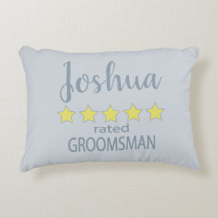 Cojín Decorativo Partido de novias y bodas 5 Estrellas Groomsman