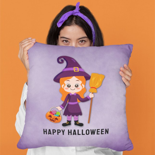 Cojín Decorativo Partido Halloween para la Bruja Infantil (Subido por el creador)