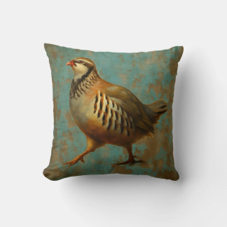 Cojín Decorativo Partridge against blue / gold background cushion