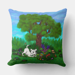 Cojín Decorativo Pascua - Capo de cachorro y mariposa