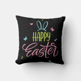 Cojín Decorativo Pascua feliz con mariposas