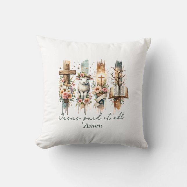 Cojín Decorativo Pascua religiosa (Anverso)