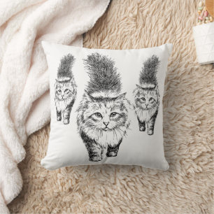 Cojín Decorativo Paseo de gato elegante