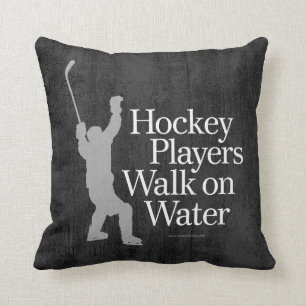 Cojín Decorativo Paseo de los jugadores de hockey en el agua