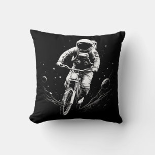 Cojín Decorativo Paseo en bicicleta del astronauta cósmico aventura