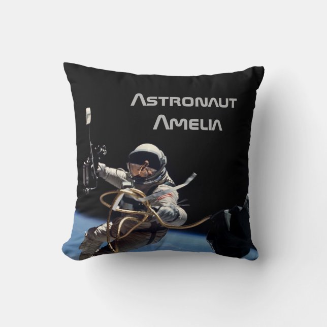 Cojín Decorativo Paseo Espacial de Astronauta Personal (Anverso)