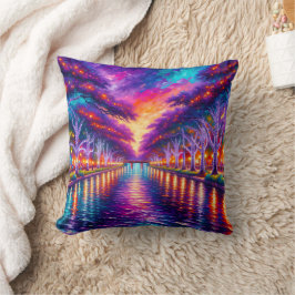 Cojín Decorativo "Paseo fluvial encantado: Soplo nocturno de San An