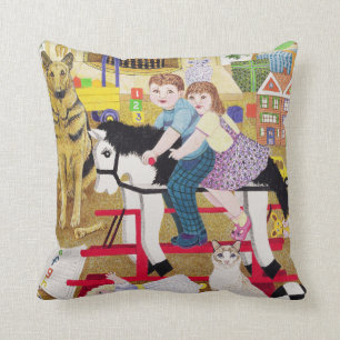Cojín Decorativo Paseo-uno-Gallo-Caballo