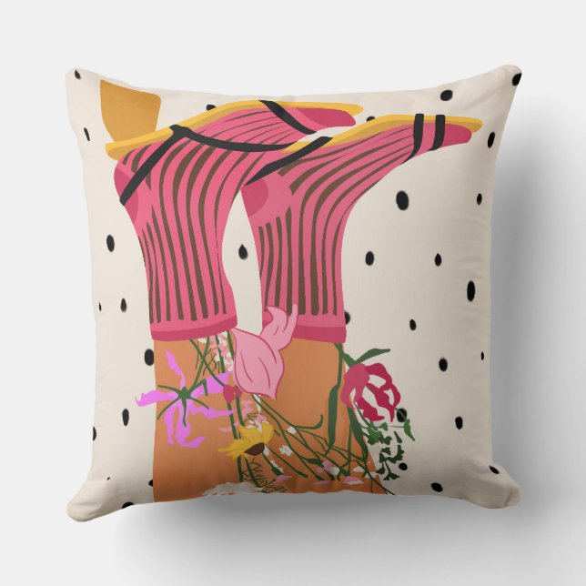 Cojín Decorativo Pasos botánicos (Reverso )