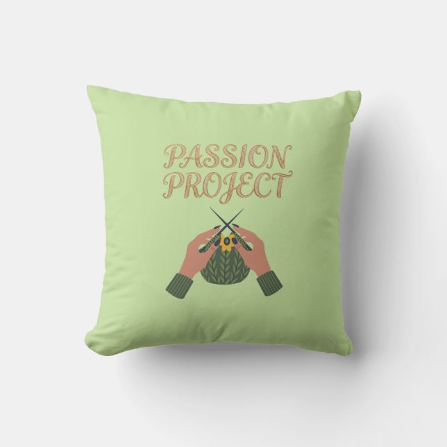 Cojín Decorativo Passion Project Hand-Knit Graphic Pillow | Craft  (Anverso)