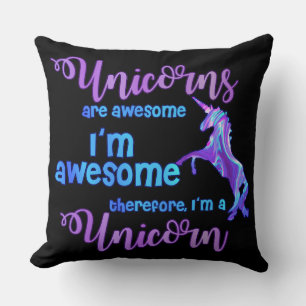 Cojín Decorativo Pastel arcoiris soy unicornio