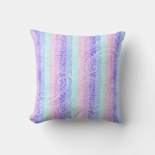 Cojín Decorativo Pastel Candy Swirls Patrón de fantasía suave a r