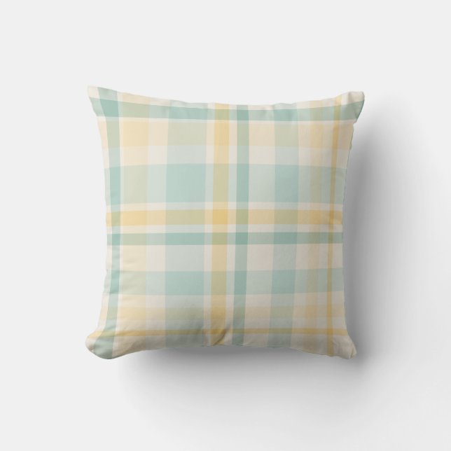 Cojín Decorativo Pastel Christmas Plaid tres (Anverso)