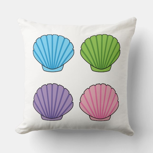 Cojín Decorativo Pastel Colorful Seashell Pack (Anverso)