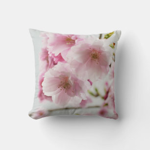 Cojín decorativo Pastel de flores de cerezo rosado