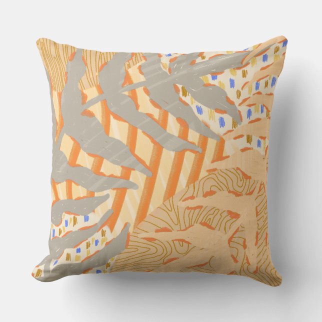 Cojín Decorativo Pastel de pincel rústico (Anverso)