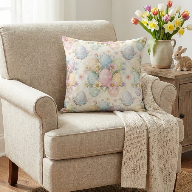 Cojín Decorativo Pastel Easter Egg & Spring Blossom (Subido por el creador)