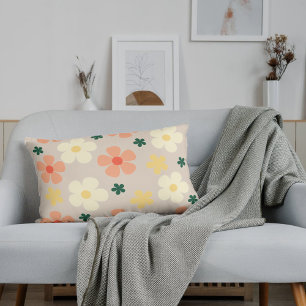 Cojín Decorativo Pastel Elegante Patrón Floral Comfy