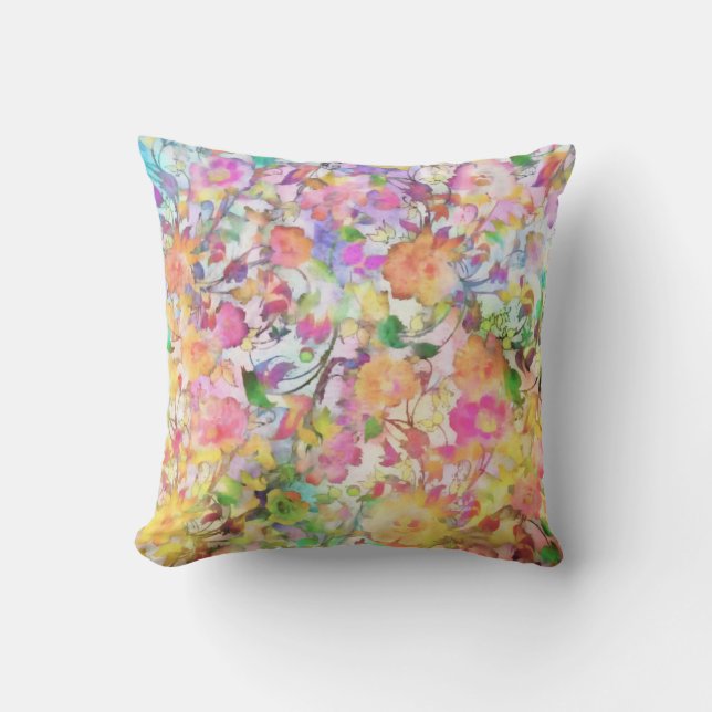 Cojín Decorativo Pastel floral (Anverso)